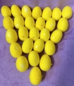 Виріб з пінопласту Яйце оксамитове, 5см, жовте, 50 шт в пак/К